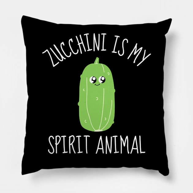 Zucchini Is My Spirit Animal Funny Pillow by DesignArchitect