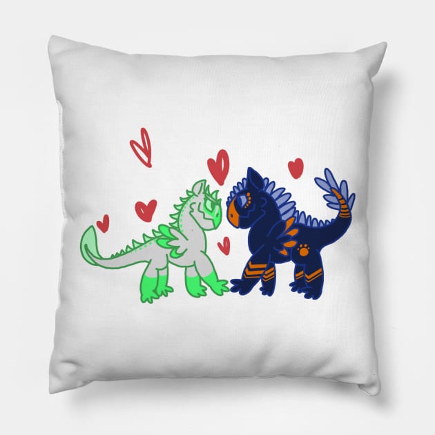 cute dragons Pillow by LemonDirt