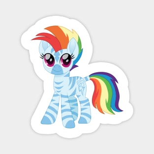 Rainbow Dash zebra Magnet