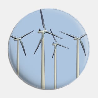 Winds Turbines Art Pin