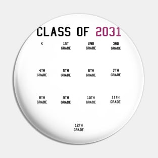 Class of 2031 Grow With Me Pin