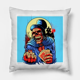 The Skulled (Skilled) Player Pillow