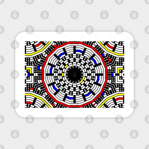 Geometric Pattern Bold And Lines Magnet by justrachna