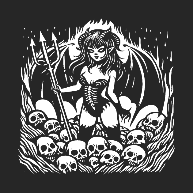 Retro Devil Girl by n23tees