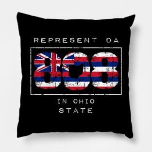 Rep Da 808 in Ohio State by Hawaii Nei All Day Pillow