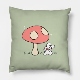 Giant mushroom and bunny Pillow