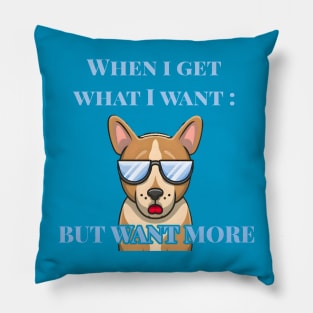 When I Get What I Want : But Want More Pillow