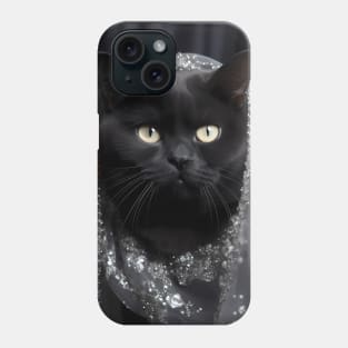 Elegant Black British Shorthair Cat Phone Case