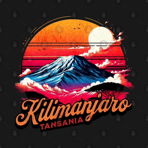 Kilimanjaro Mountain Tansania Design by Miami Neon Designs