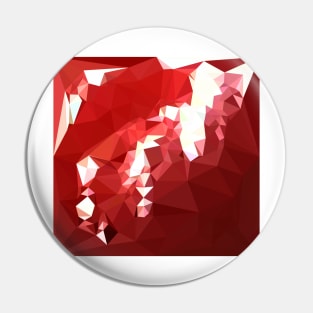 Coquelicot Red Abstract Low Polygon Background Pin