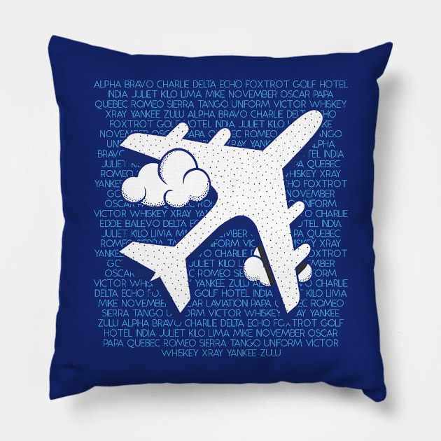 Pilot Aviation ICAO Phonetic Alphabet Pillow by NINE69