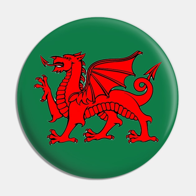 Welsh flag Pin by djil13