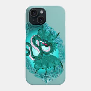 Green Celtic dragon Phone Case