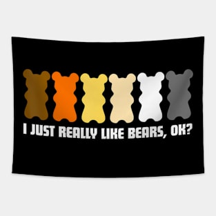 Cool Rainbow Gay Bear Mens Gay Pride Month Tapestry