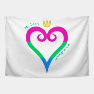 Poly Pride Heart Tapestry