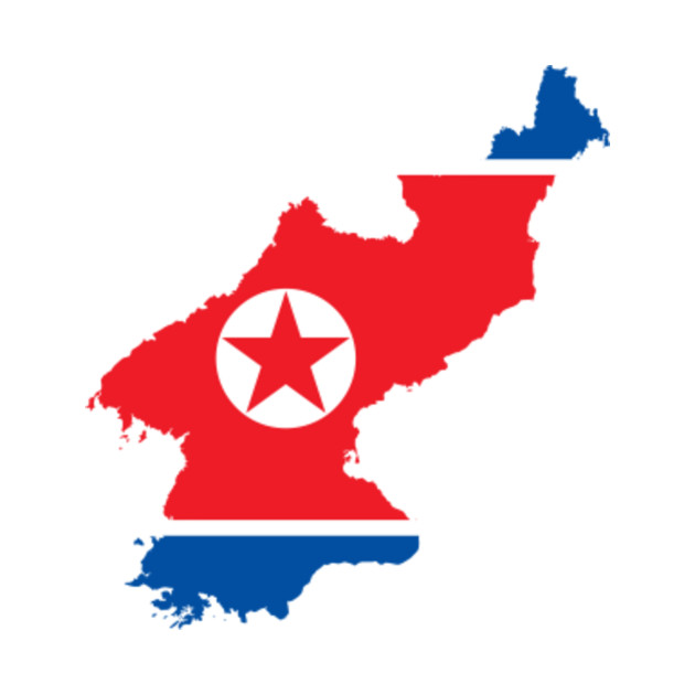 Image result for north korea map and flag