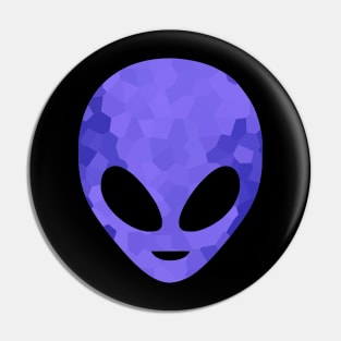 BLUE Alien Head Pin