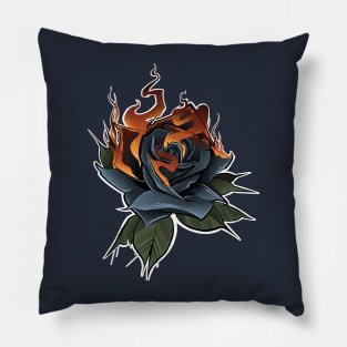 Flaming Rose Pillow