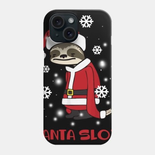 Merry Slothmas Sloth In Santa Hat Christmas Gift Phone Case