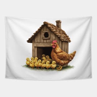 Chicken Lady Tapestry
