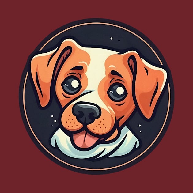 Jack Russell Terrier portrait dog illustration by KOTYA