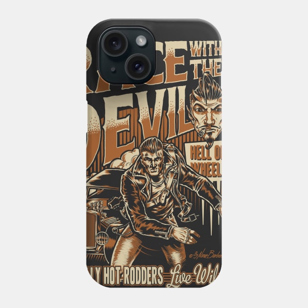 Rockabilly Hot Rodders Phone Case by nanobarbero