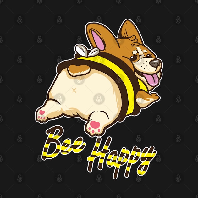 Bee Happy Corgi with Bee Costume by Littlelimehead