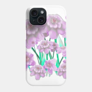 Soft Lilac Flowers and Dew Drops Phone Case