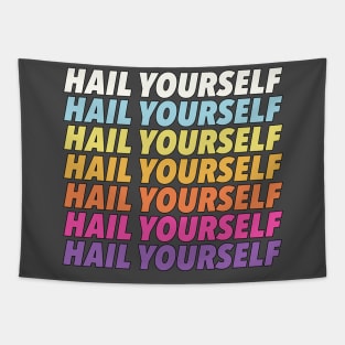 Hail Yourself //// Positivity Typographic Design Tapestry