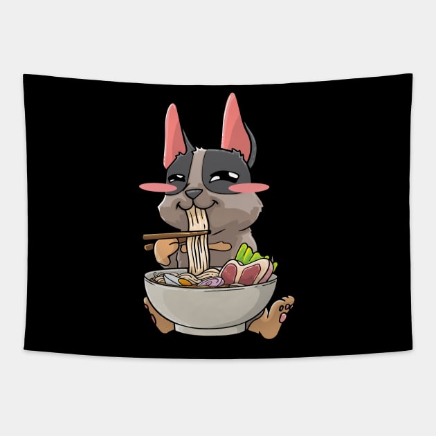 Blue Heeler Ramen Anime Kawaii Tapestry by KAWAIITEE