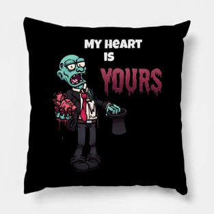 My Heart Is Yours Zombie Pillow