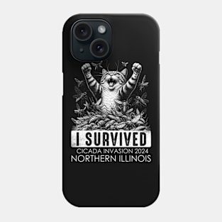 Northern Illinois Cicada Invasion Survivor Funny Cat Phone Case