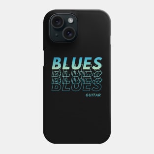 Blues Guitar Repeated Text Phone Case