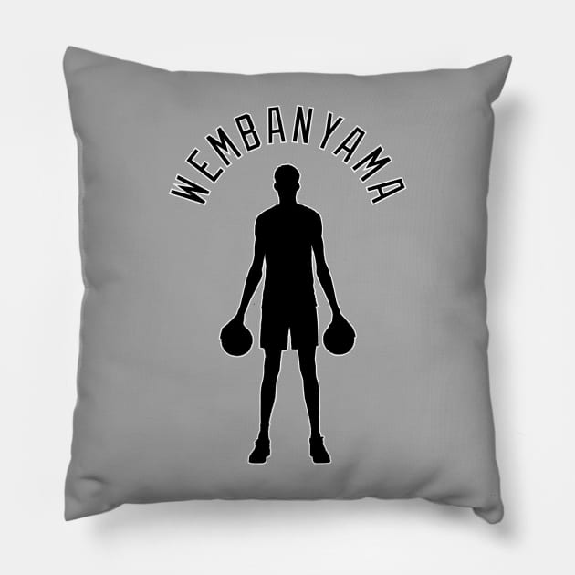 Victor Wembanyama Pillow by Buff Geeks Art