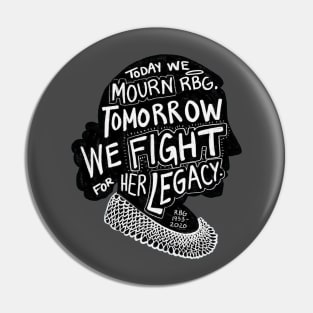 Tomorrow we fight RBG 1933-2020 Pin