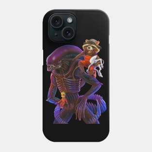 Xenomorph and Rocket Phone Case