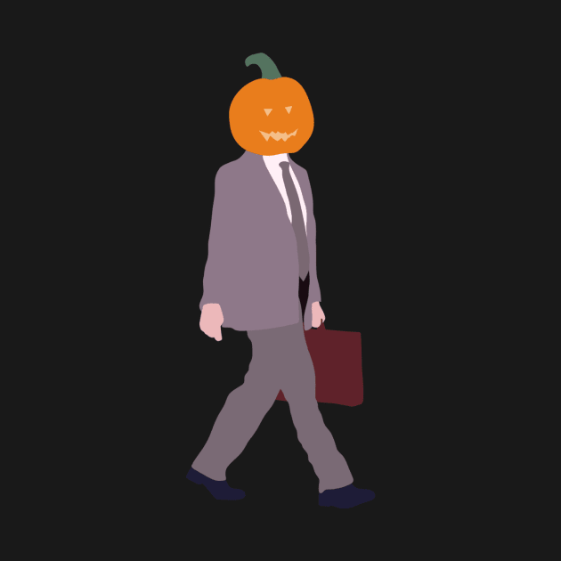 dwight pumpkin head by evcharles