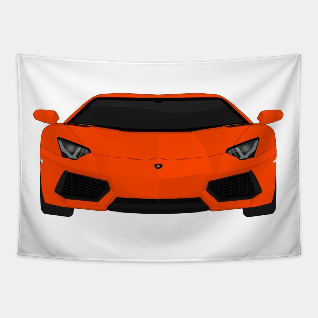 AVENTADOR ORANGE Tapestry by VENZ0LIC