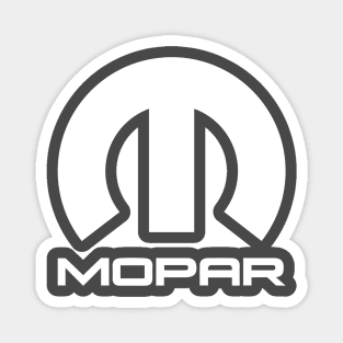 White Mopar Logo Magnet