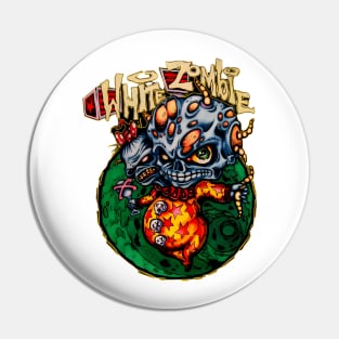 White Zombie Design Pin