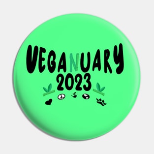 Veganuary 2023 Vegan Challenge Veganism Pin