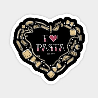 I Heart Pasta Shirt for Dark Shirts Magnet