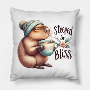 Steeped in Bliss Capybara with Hot Tea Pillow