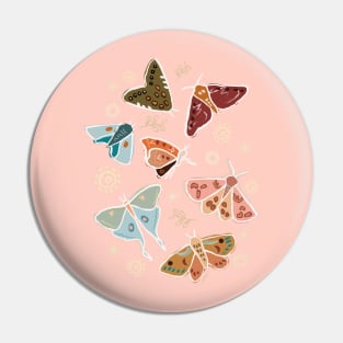 Moths in Moonlight Pin