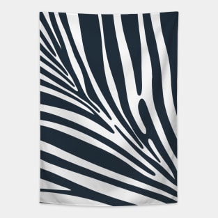 Zebra Animal Print Navy Blue White Boho Pattern Tapestry