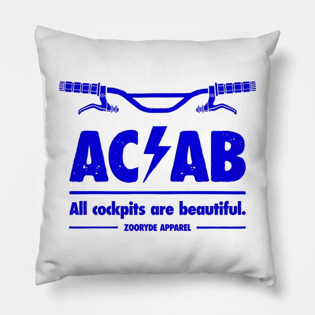 All Cockpits Are Beautiful Pillow by ZOO RYDE