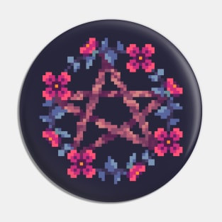 Floral Pentagram Pin