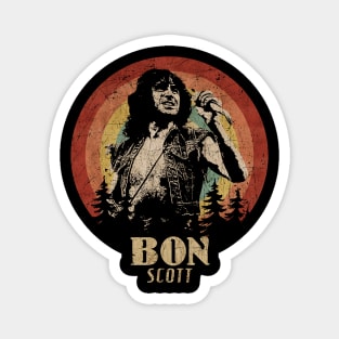 Retro Sunset Bon Scott Magnet