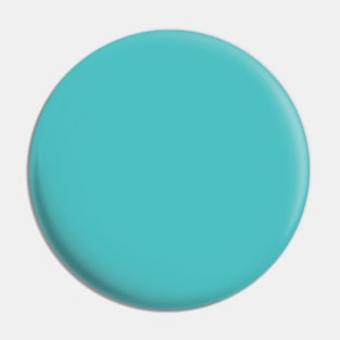 Solid Blue Bora Bora Turquoise Monochrome Minimal Design Pin