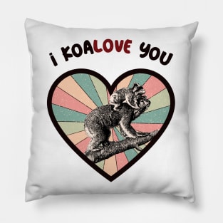 I koalove you - a retro vintage design Pillow